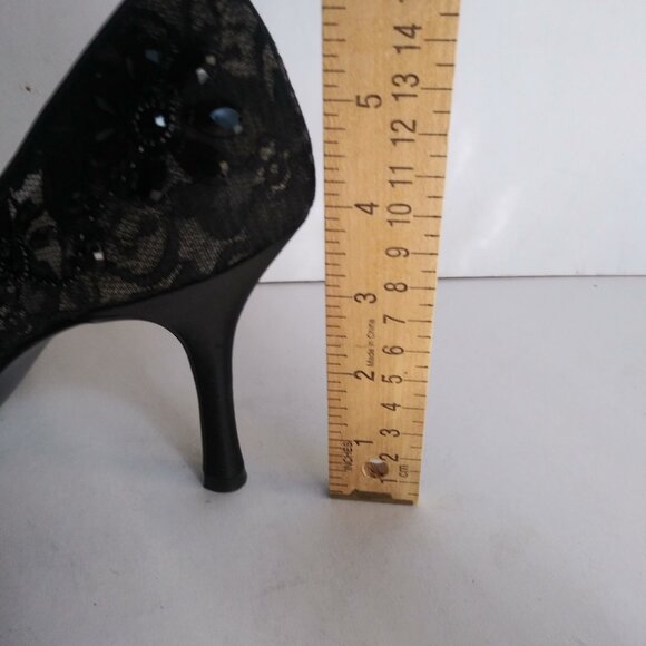 Alfani, Black Lace Peep Toe Pumps, Size 9.5, NWT - Picture 8 of 8